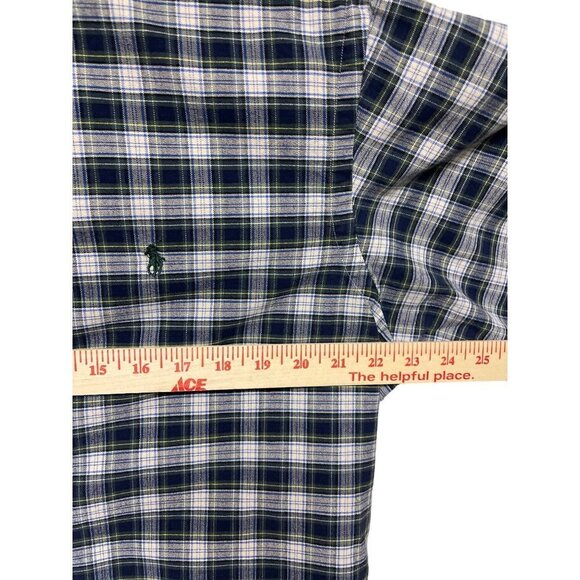 Polo Ralph Lauren Classic Fit Blue Plaid Dress Shirt Button Down Men's Large - Picture 4 of 7